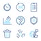 Science icons set. Included icon as 360 degrees, Checklist, Time signs. Vector