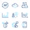 Science icons set. Included icon as Efficacy, Cloud sync, Startup signs. Vector