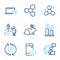 Science icons set. Included icon as Fireworks, Chemistry molecule, Cogwheel signs. Vector