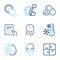 Science icons set. Included icon as Puzzle, Medical drugs, Freezing signs. Vector
