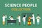 Science laboratory radiation biology vector people