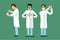 Science laboratory vector people set