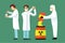 Science laboratory vector people set