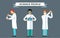 Science laboratory vector people set