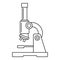 Science microscope icon, outline style