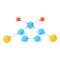 Science molecule icon, isometric style