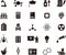 Science related glyph web icons