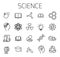 Science related vector icon set
