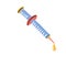 Science and research element syringe illustration in white background