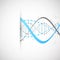 Science template, blue wallpaper or banner with a DNA molecules.