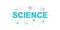 Science vector banner. Word with line icon.