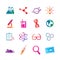 Science vector gradient icons