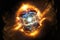 Scientific astronomical background, bright quasar in deep space. Generative AI