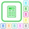 Scientific calculator vivid colored flat icons icons