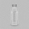 Scientific glassware, test tubes. Realistic templates bottle, with measure, mockup.