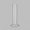 Scientific glassware, test tubes. Realistic templates, flasks of elongated shape.