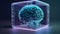 scientific healt care brain data flow concept and diagrams