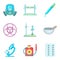 Scientific laboratory icons set, cartoon style