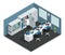 Scientific Laboratory Isometric Workplace