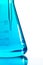 Scientific research glassware pipette drop, reflective white bac