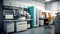 Scientific, research laboratory, pharma, biotech lab interior, AI generative