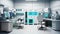 Scientific, research laboratory, pharma, biotech lab interior, AI generative