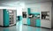 Scientific, research laboratory, pharma, biotech lab interior, AI generative