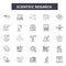 Scientific research line icons, signs, vector set, outline illustration concept