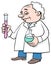 Scientist cartoon character