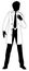 Scientist Engineer Inspector Man Silhouette Person