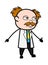 Scientist Expressionless Face Cartoon