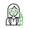 Scientist icon vector image.