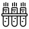 Scientist test tube stand icon, outline style