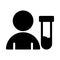 Scientist vector glyph flat icon