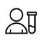 Scientist vector thin line icon