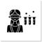 Scientist woman glyph icon