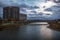 Scioto River Columbus Ohio Main Street Bridge Dusk