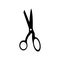 Scissor Barber Tool Black Silhouette Icon. Shear Cut Glyph Pictogram. Beauty Salon Hairdresser Style Flat Symbol. Pair