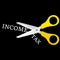 Scissor Cutting the word Income Tax.