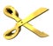 Scissor in gold - 3d