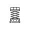 Scissor lift line icon