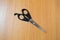 Scissor metal sharp tool isolated equipment. Steel handle hair cutting object barber blade