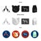 Scissors, cat, bandage, wounded .Vet Clinic set collection icons in black, flat, monochrome style vector symbol stock