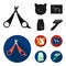 Scissors, cat, bandage, wounded .Vet Clinic set collection icons in black,flat style vector symbol stock illustration