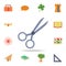 scissors colored icon. Detailed set of colored education icons. Premium graphic design. One of the collection icons for websites,