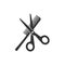 Scissors and comb icon. Vector illustartion, flat design.