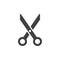 Scissors, cut icon vector, filled flat sign, solid pictogram isolated on white.