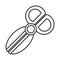 Scissors cutting tool element line icon style