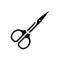 scissors embroidery hobby glyph icon vector illustration