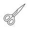 scissors embroidery hobby line icon vector illustration